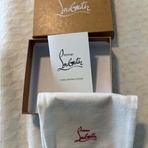 Christian Louboutin Gift Box w/Logo White Dust Bag & care instructions booklet